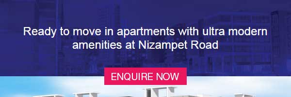 Ready to move in apartments with ultra modern amenities at Nizampet Road