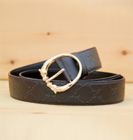 Gucci Stylish Black Leather Belt